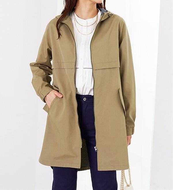 BELLUNA（ベルーナ）の「はっ水加工ボンディング素材ロング丈パーカー（ハーフコート）」｜詳細画像