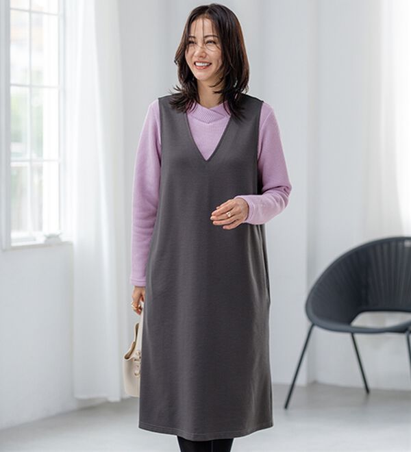 BELLUNA（ベルーナ）の「【静電気防止】ニットが苦手な方にも優しいプルオーバー（カットソー）」｜詳細画像