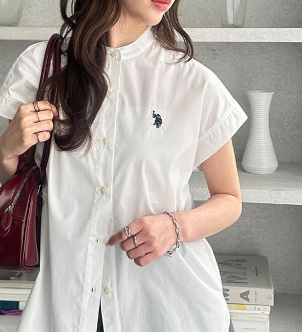 GeeRA（ジーラ）の「【ＵＳ．ＰＯＬＯ．ＡＳＳＮ】フレンチスリーブシャツ（シャツ）」｜詳細画像