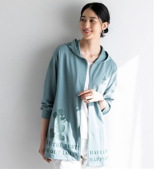 BELLUNA（ベルーナ）の「＜Ｄｉｓｎｅｙ＞【ミッキー】ロゴプリント裏メッシュパーカー（パーカー）」｜詳細画像