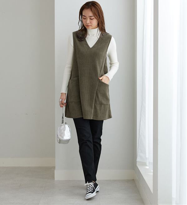 BELLUNA（ベルーナ）の「モールジャカード素材ジャンパースカート（ジャンパースカート）」｜詳細画像