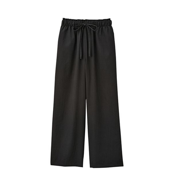 GeeRA（ジーラ）の「冷感リネン風イージーワイドパンツ（ワイドパンツ・ガウチョ）」｜詳細画像