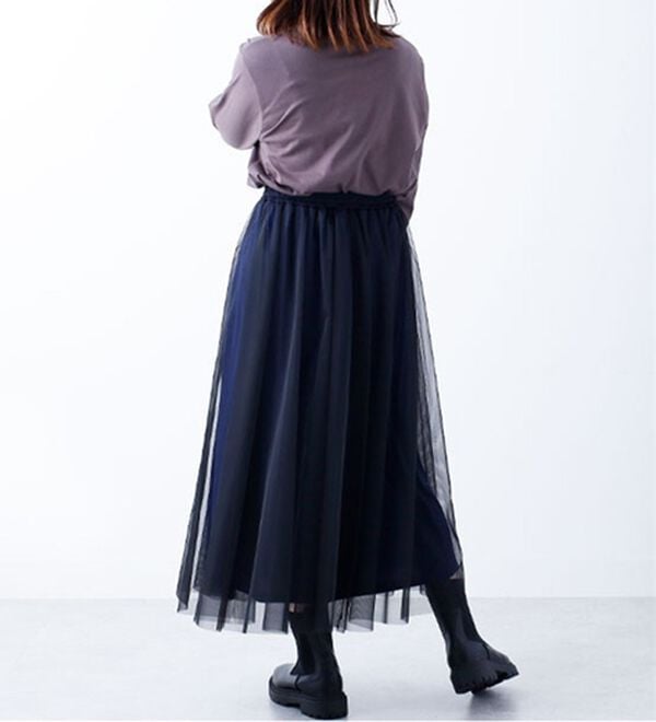 BELLUNA（ベルーナ）の「チュール素材フレアスカート（ロングスカート）」｜詳細画像