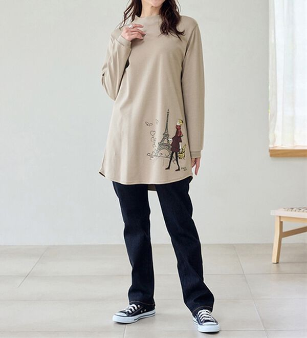 BELLUNA（ベルーナ）の「【メルティポンチ】プリントチュニック（チュニック）」｜詳細画像