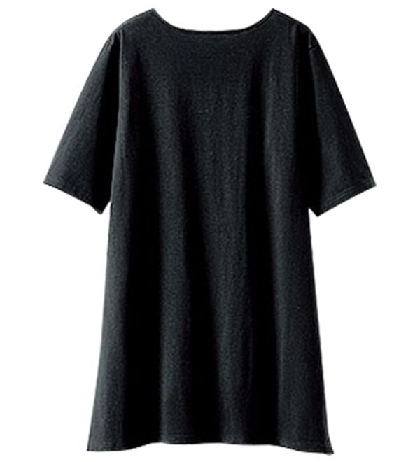 BELLUNA（ベルーナ）の「綿１００％夏映えボーダー&times;ロゴチュニック（チュニック）」｜詳細画像