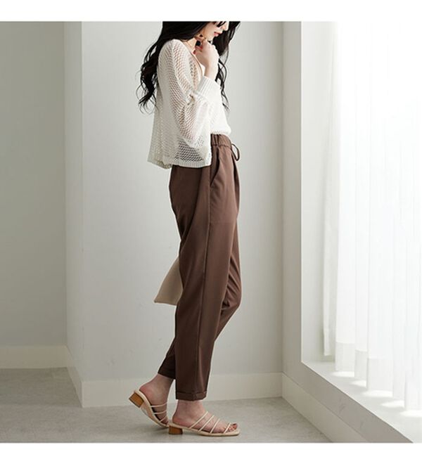 GeeRA（ジーラ）の「美脚とろみタックパンツ（フルレングスパンツ）」｜詳細画像