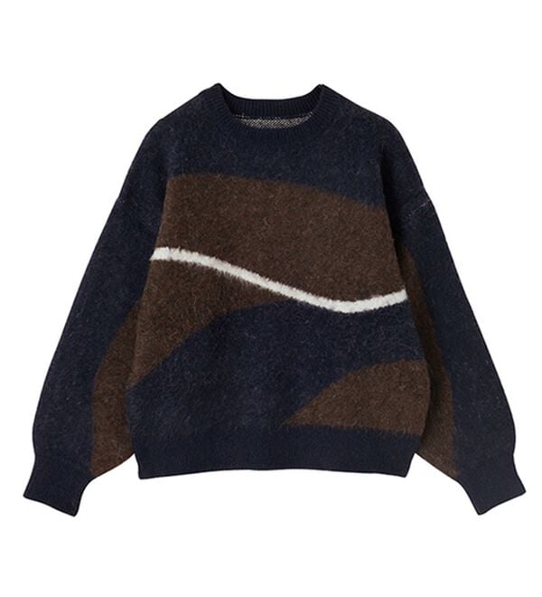 GeeRA（ジーラ）の「ニュアンス柄ジャカードニット（ニット・セーター）」｜詳細画像