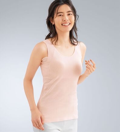LAVIENNE（ラヴィエンヌ）の「＜さらりラボ＞カップ付タンクトップインナー（ブラトップ・カップ付きインナー）」