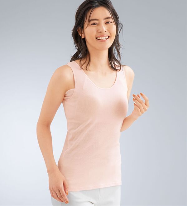 LAVIENNE（ラヴィエンヌ）の「＜さらりラボ＞カップ付タンクトップインナー（ブラトップ・カップ付きインナー）」｜詳細画像