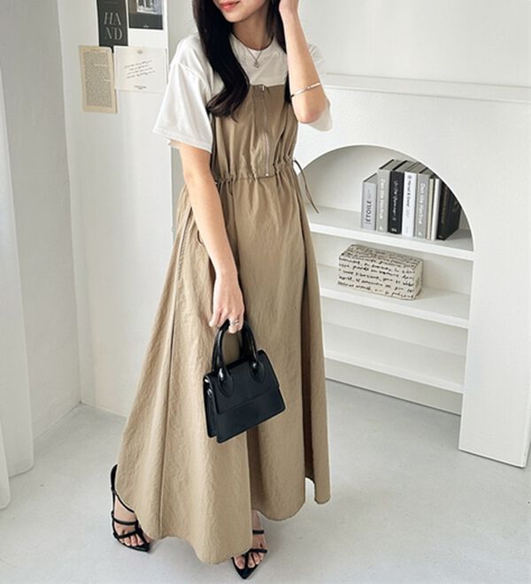 GeeRA（ジーラ）の「ハーフジップビスチェドッキングワンピース（その他ワンピース）」｜詳細画像