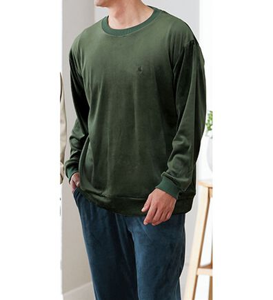 「＜ポロ・ビーシーエス＞なめらかベロアタッチストレッチＴスーツ（メンズルームウェア）」