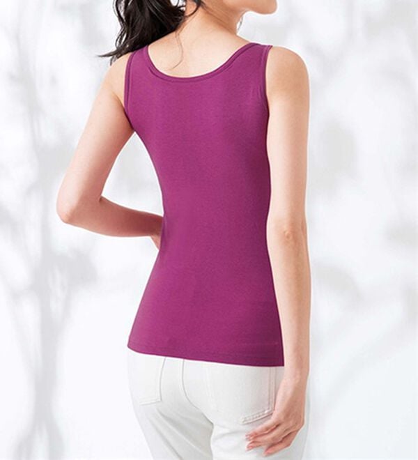 LAVIENNE（ラヴィエンヌ）の「４０代からの綿混快適カップ付タンクトップ（ブラトップ・カップ付きインナー）」｜詳細画像