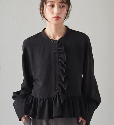 RANAN（ラナン）の「ラウンドフリルブラウス（シャツ）」