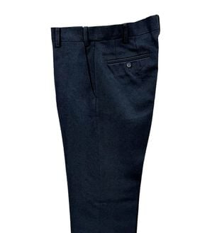 「裾上げ済コンビネーションスラックス　ノータック（メンズスラックス）」｜ネイビー(チェック)