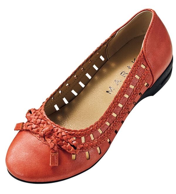 BELLUNA（ベルーナ）の「４Ｅ編み込みデザインリボンパンプス（パンプス）」｜スギブラウン