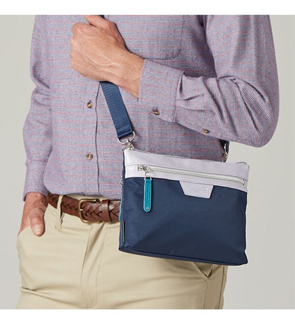 「＜クロコダイル＞お出かけスマートショルダー（メンズショルダーバッグ）」｜詳細画像