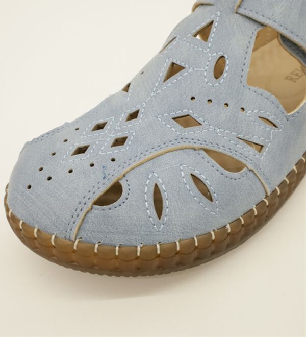 BELLUNA（ベルーナ）の「ステッチ使いゆったりカットワークサンダル（サンダル・ミュール）」｜詳細画像