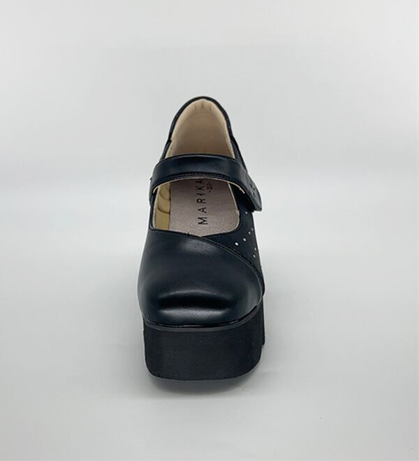 BELLUNA（ベルーナ）の「４Ｅ異素材使い甲ベルト付美脚シューズ（パンプス）」｜詳細画像