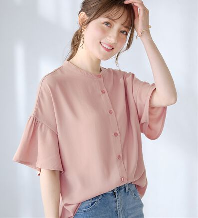 alotta（アロッタ）の「バンドカラーフレアー袖ブラウス（ブラウス）」