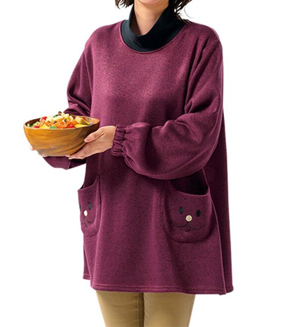 ルフラン（ルフラン）の「【２色組】にゃんわんの可愛いかっぽう（パジャマ・ルームウェア）」｜詳細画像