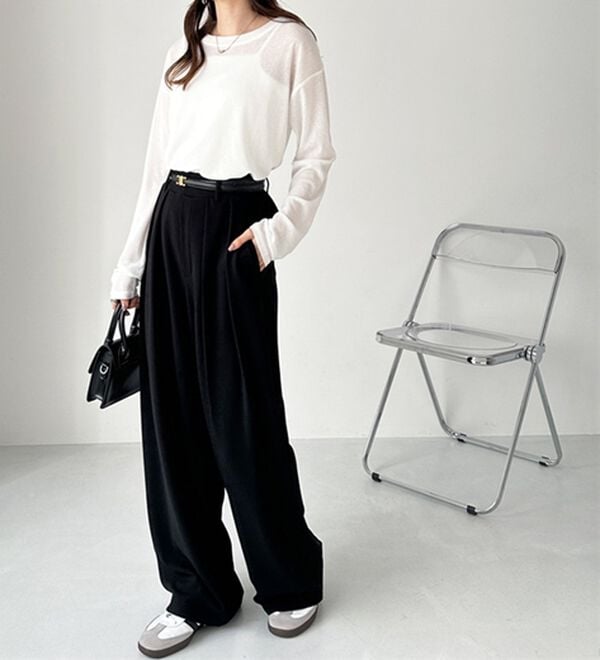 GeeRA（ジーラ）の「インタックスラックスワイドパンツ（フルレングスパンツ）」｜詳細画像