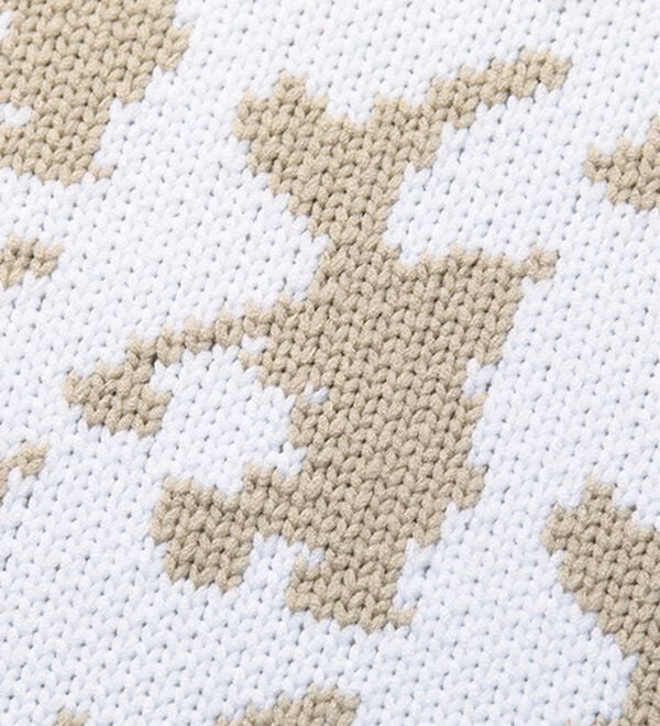 「＜ロッキーラビット＞シャドー柄ハーフジップセーター（メンズニット・セーター）」｜詳細画像