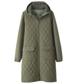 BELLUNA（ベルーナ）の「＜カポック混＞切替フードコート（ロングコート）」｜カーキ