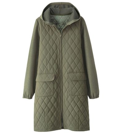 BELLUNA（ベルーナ）の「＜カポック混＞切替フードコート（ロングコート）」