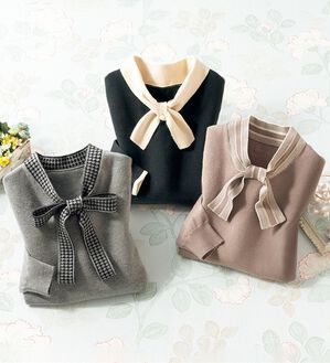 ルフラン（ルフラン）の「【３色組】衿デザインニット（ニット・セーター）」｜詳細画像