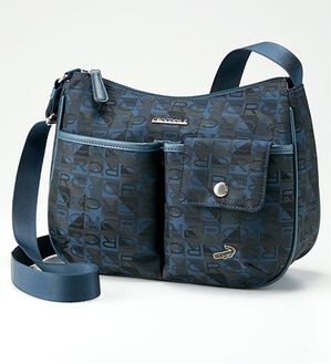 BELLUNA（ベルーナ）の「＜クロコダイル＞ジャカード織ショルダー（ショルダーバッグ）」｜ネイビー