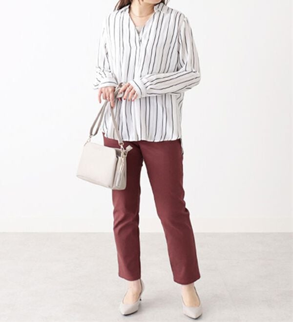 BELLUNA（ベルーナ）の「ジョーゼットスキッパーシャツチュニック（シャツ）」｜詳細画像