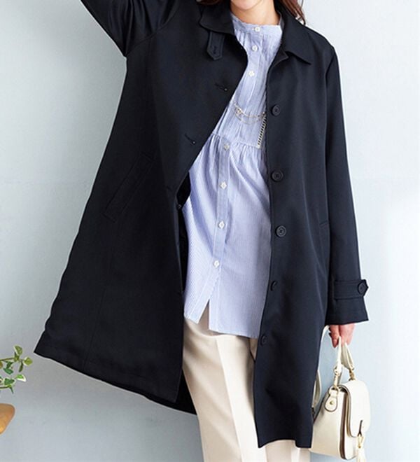 BELLUNA（ベルーナ）の「花粉対策！ライナー付ステンカラーコート（ロングコート）」｜詳細画像