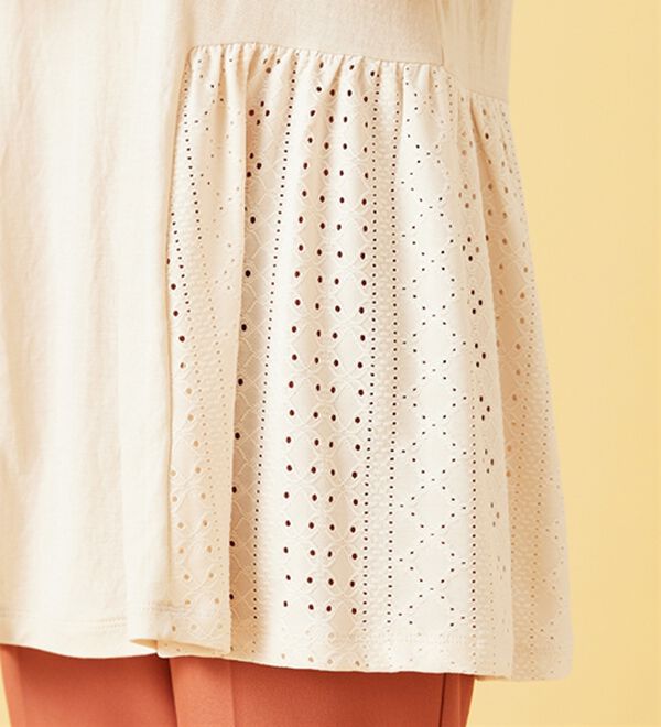 BELLUNA（ベルーナ）の「ヒンヤリ！サイドレース切替チュニック（チュニック）」｜詳細画像