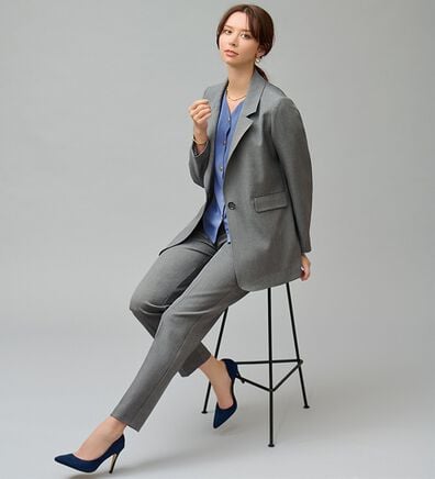 BELLUNA（ベルーナ）の「＜楽スタフィット＞シリーズ（ジャケット・パンツ・ベスト）（フルレングスパンツ）」