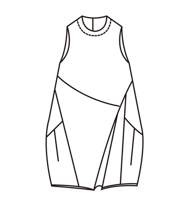 BELLUNA（ベルーナ）の「モダンプリント切替コクーンジャンパードレス（チュニック）」｜詳細画像