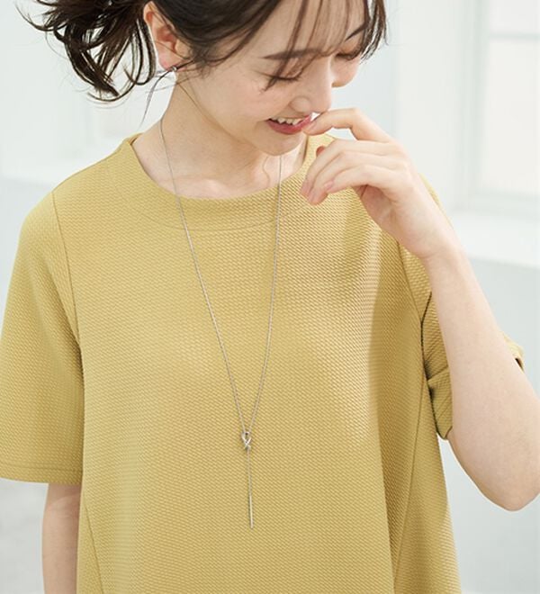 BELLUNA（ベルーナ）の「ひんやり！ポコポコエンボス素材－３ｋｇ見えチュニック（チュニック）」｜詳細画像