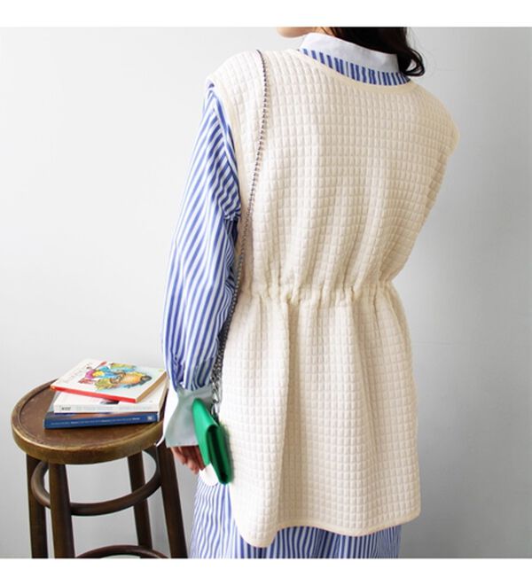 GeeRA（ジーラ）の「前後２ＷＡＹキルティングカットソーベスト（ベスト）」｜詳細画像