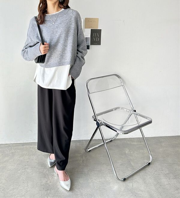 GeeRA（ジーラ）の「ショート丈オフショルニット（ニット・セーター）」｜詳細画像