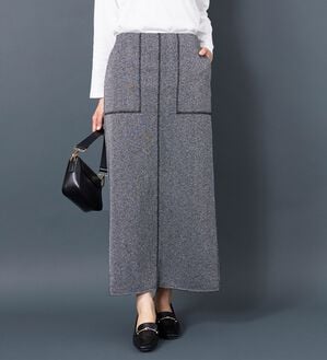 BELLUNA（ベルーナ）の「ラメ入り裏毛素材スカート（ロングスカート）」｜詳細画像