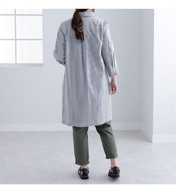 BELLUNA（ベルーナ）の「＜ｓｏｒａｆｕｋｕ＞柔らか綿100％シャツワンピース（シャツワンピース）」｜詳細画像