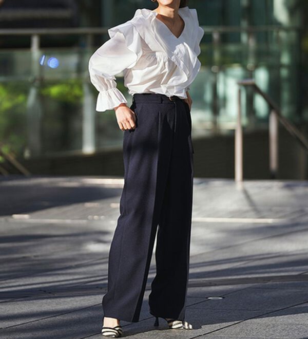 ビッグカラーフリルブラウス - ベルーナ【公式】