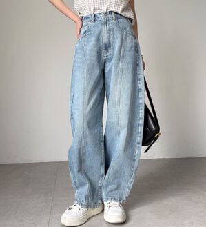 RANAN（ラナン）の「フロントシームカーブデニム（フルレングスパンツ）」｜詳細画像