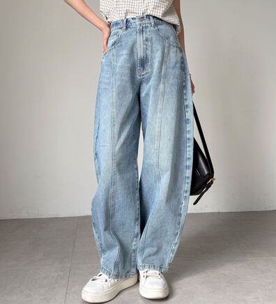 RANAN（ラナン）の「フロントシームカーブデニム（フルレングスパンツ）」