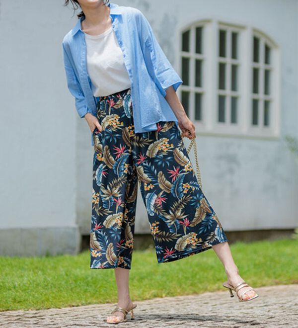 BELLUNA（ベルーナ）の「ヒンヤリ冷感イージーガウチョパンツ（ワイドパンツ・ガウチョ）」｜詳細画像