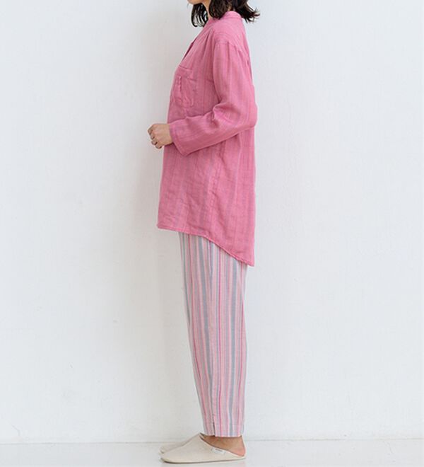 LAVIENNE（ラヴィエンヌ）の「【オーガニックコットン使用】綿１００％Ｗガーゼのルームパジャマ（パジャマ・ルームウェア）」｜詳細画像