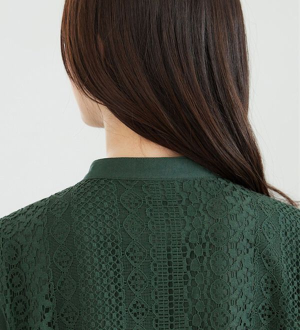 BELLUNA（ベルーナ）の「レース重ねシャツチュニック（チュニック）」｜詳細画像