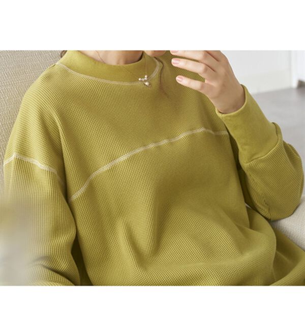 BELLUNA（ベルーナ）の「裏起毛ワッフル素材チュニック（チュニック）」｜詳細画像