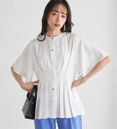 RANAN（ラナン）の「ウエストタックフレアブラウス（ブラウス）」