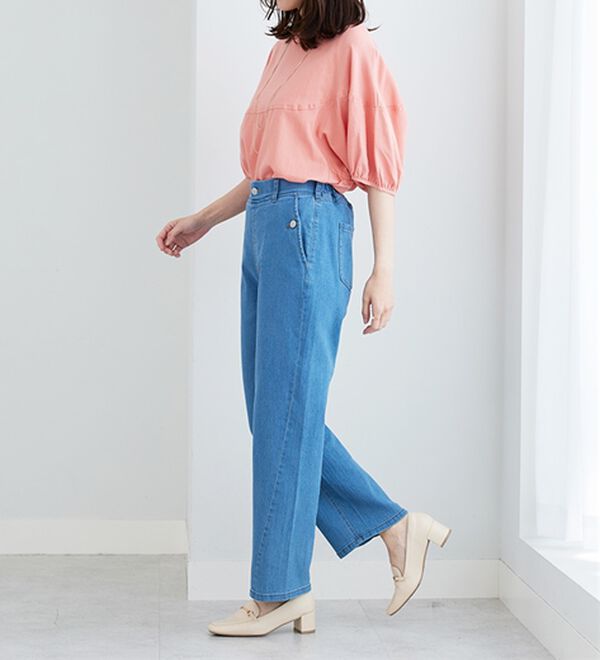 BELLUNA（ベルーナ）の「バルーンシルエットデニムパンツ（ワイドパンツ・ガウチョ）」｜詳細画像