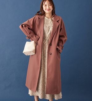 alotta（アロッタ）の「ロングチェスターコート（ロングコート）」｜ピンク